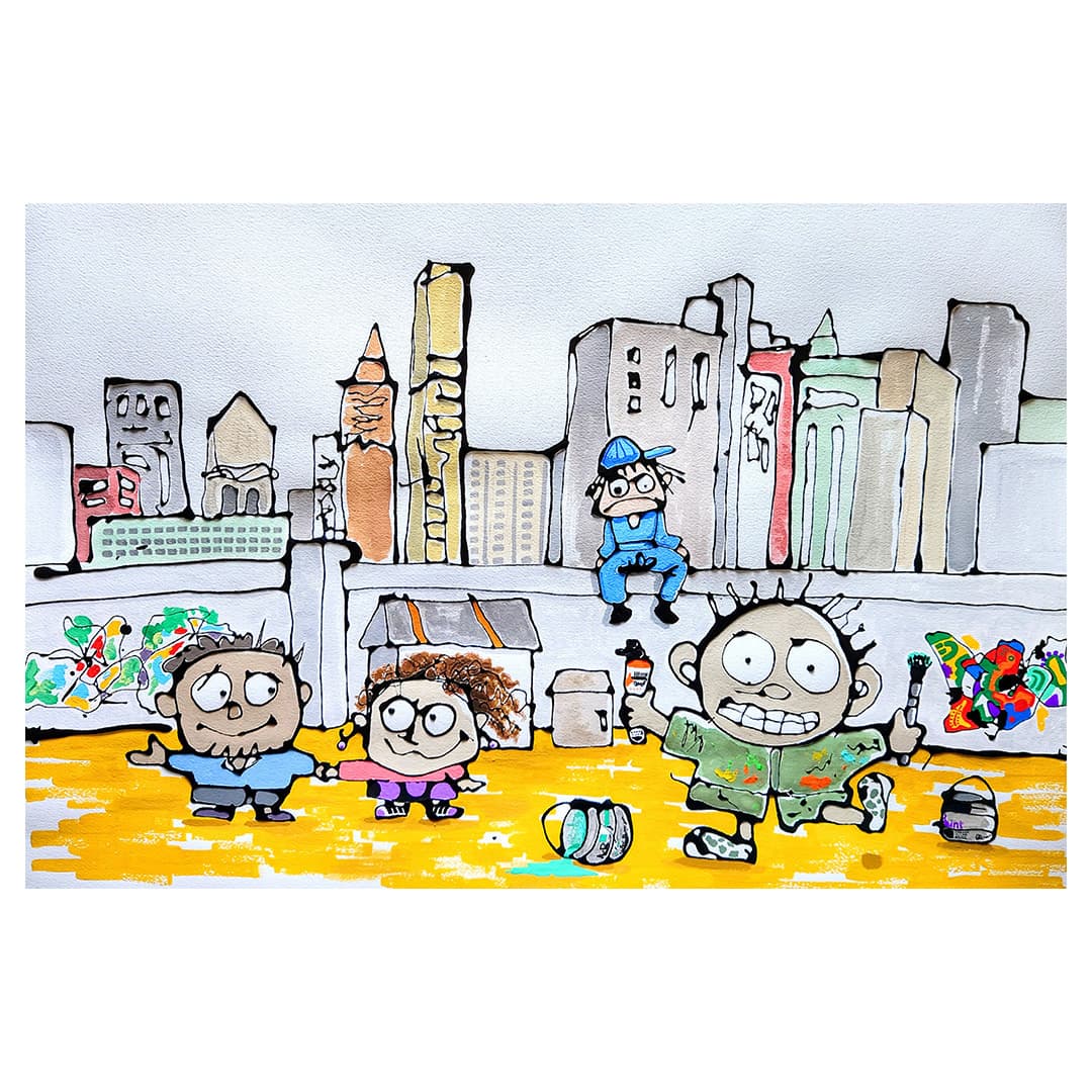 Roof top artist